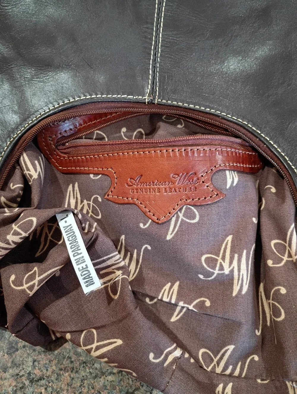 American West Genuine Leather Hobo Purse